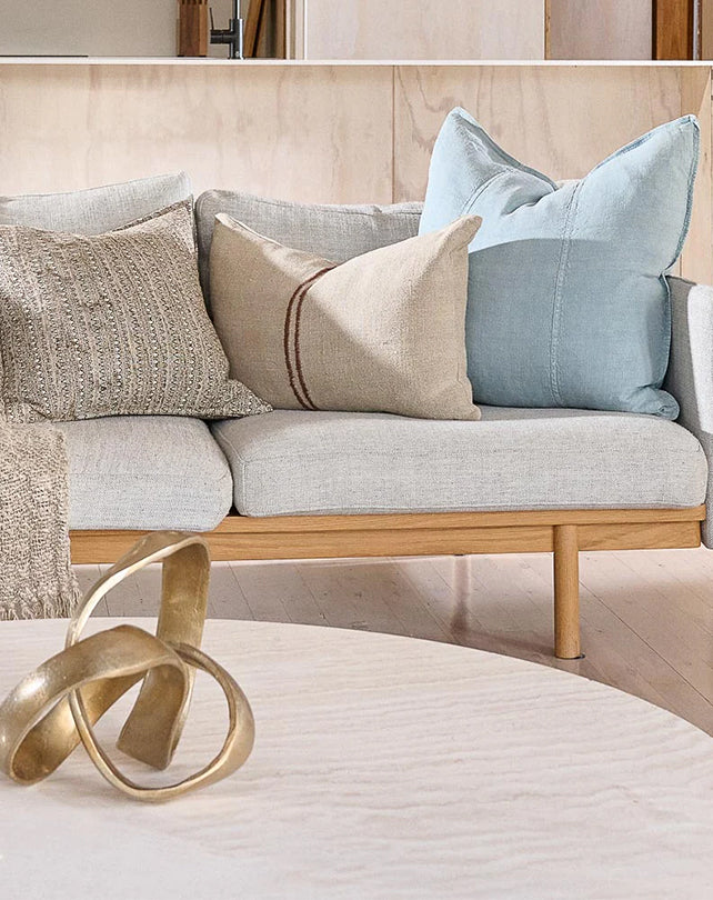 Luca Linen Cushion - Sky
