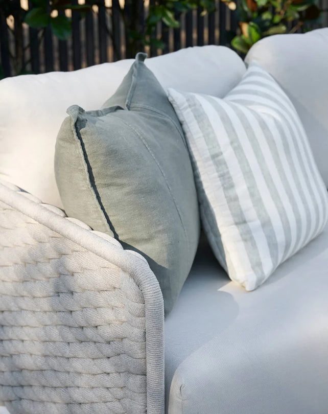 Luca Linen Outdoor Cushion - Pistachio 50x50