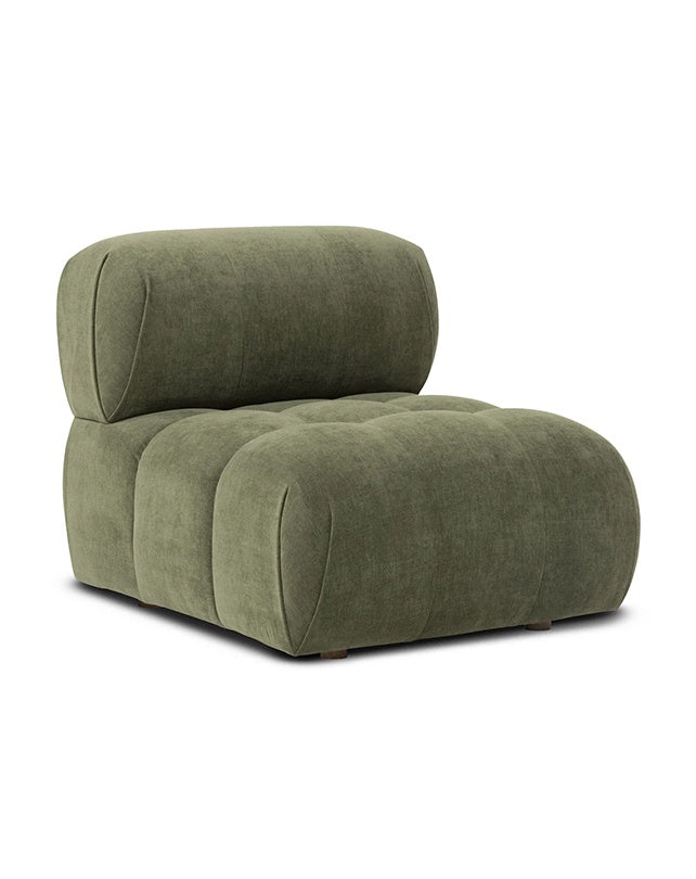 Solene Sectional Sofa - 1 Seater - Olive