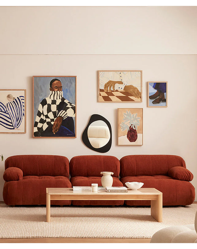 Solene 3s Sofa - Terracotta