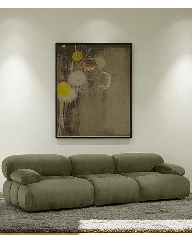 Solene 3s Sofa - Olive