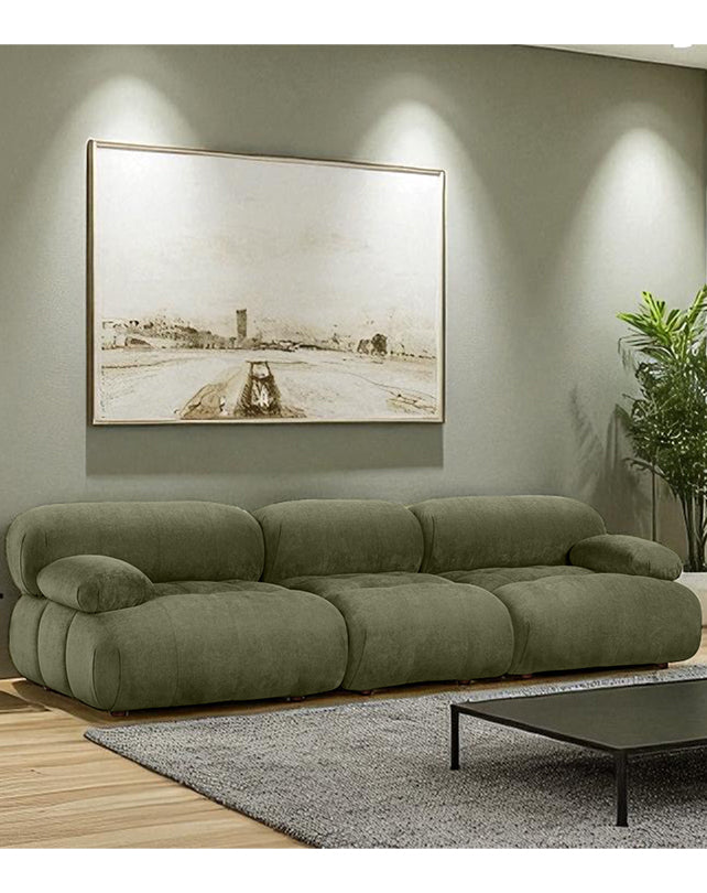 Solene 3s Sofa - Olive