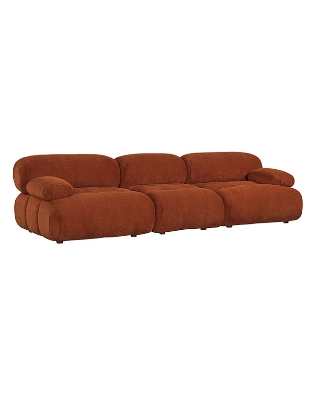 Solene 3s Sofa - Terracotta