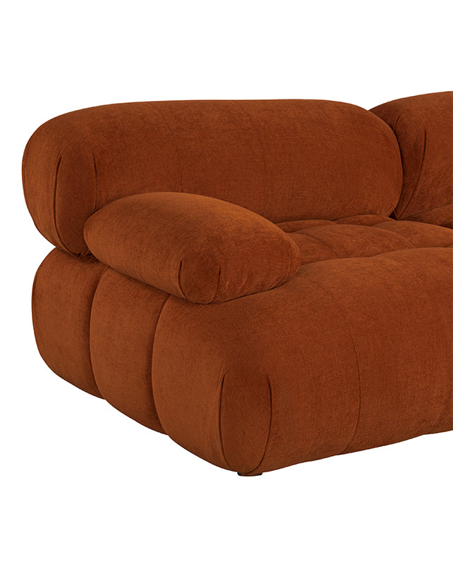 Solene 3s Sofa - Terracotta
