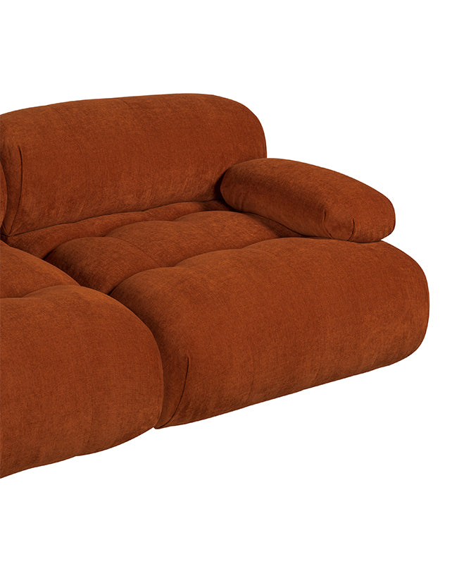 Solene 3s Sofa - Terracotta