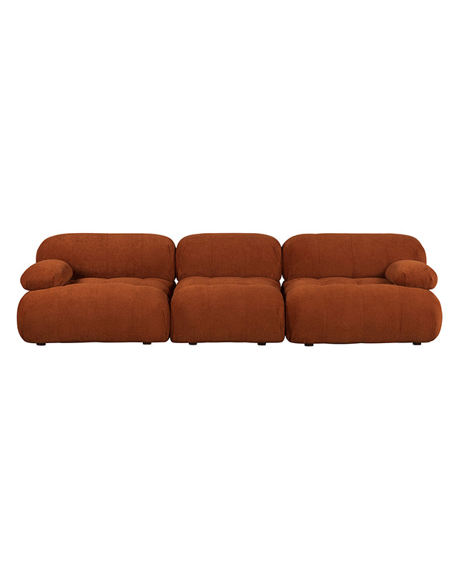 Solene 3s Sofa - Terracotta