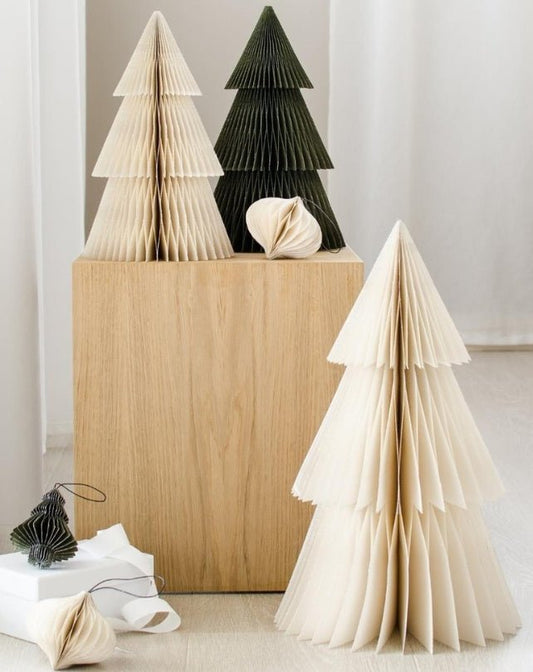 Deluxe Tree Standing Olive Green with Silver Glitter Edge - Homewares - Republic Home