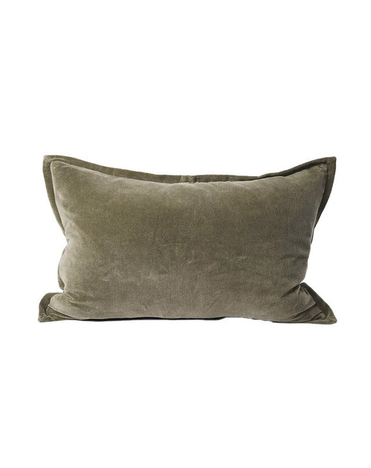 Evelyn Velvet Cushion - Olive - Cushion - Republic Home