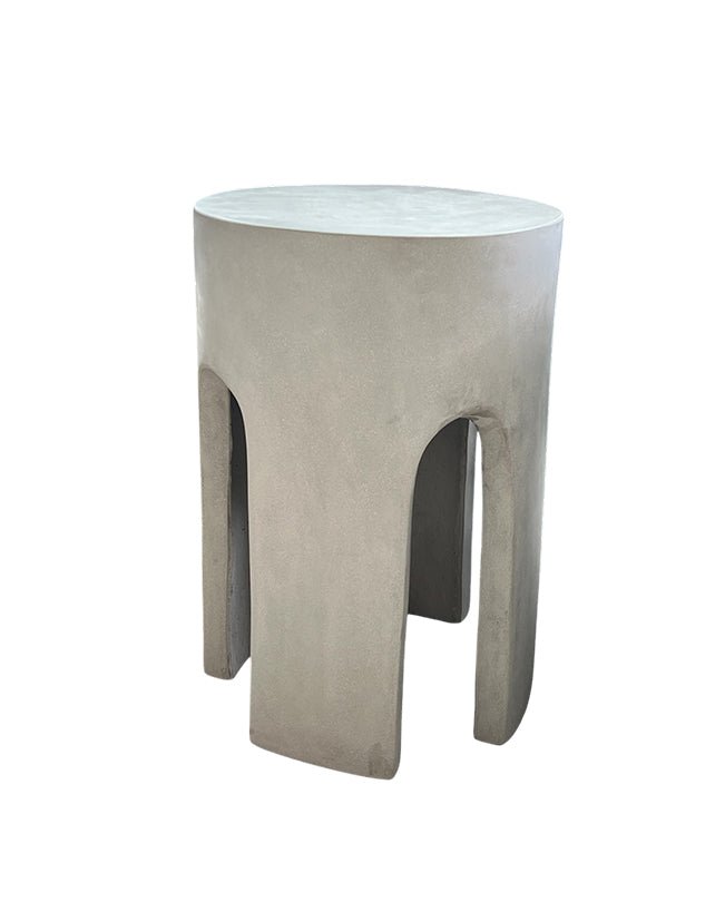 Grey Terrazzo Arch Stool - Furniture - Republic Home