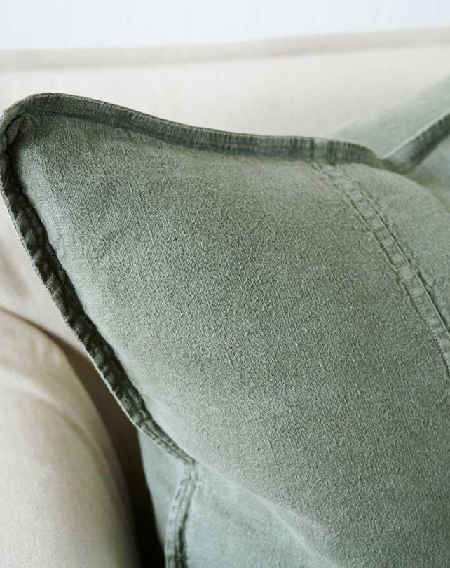 Luca Linen Cushion Khaki 60x60 - Cushion - Republic Home