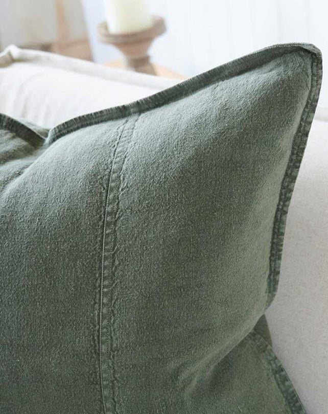 Luca Linen Cushion Khaki 60x60 - Cushion - Republic Home