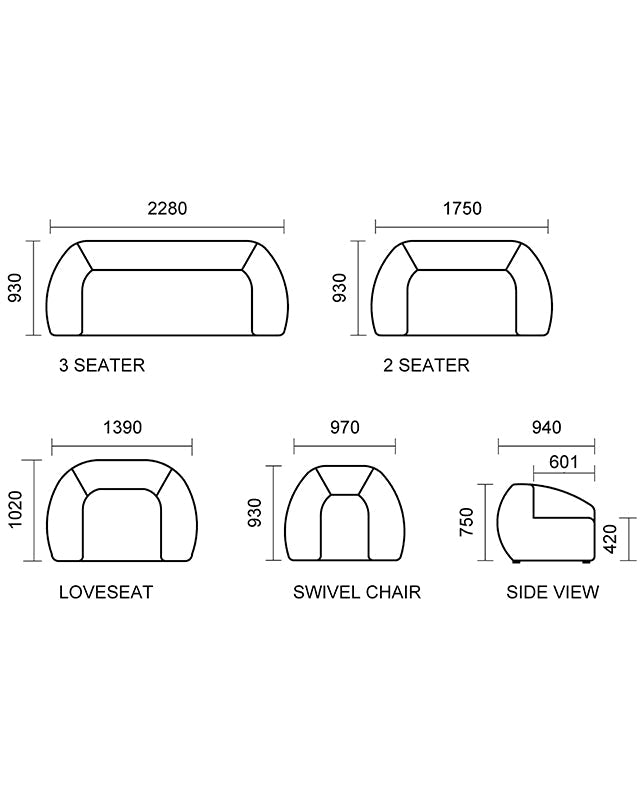Marsella Swivel Chair - Furniture - Republic Home