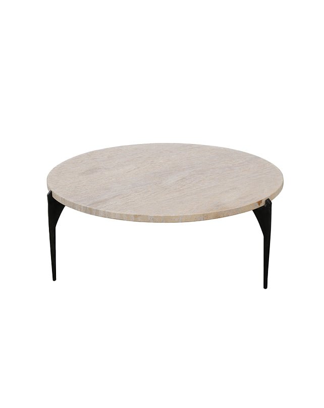 Naxos Coffee Table (Travertine) - Furniture - Republic Home