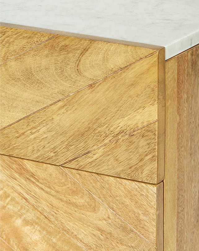 Sari Bedside 2 Drw Studio Carving - Furniture - Republic Home
