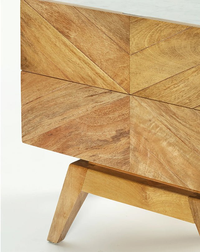 Sari Bedside 2 Drw Studio Carving - Furniture - Republic Home