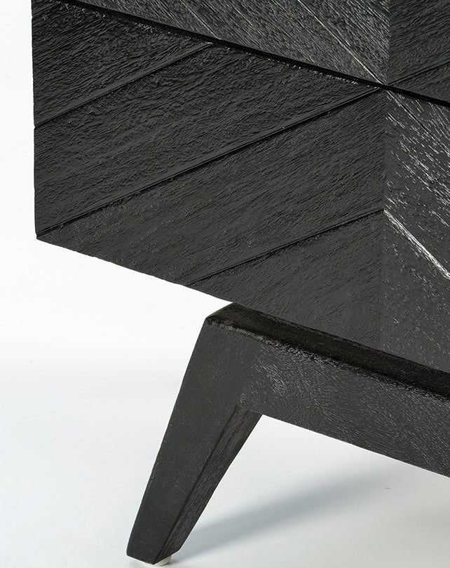Sari Bedside 2 Drw Studio Carving - Furniture - Republic Home