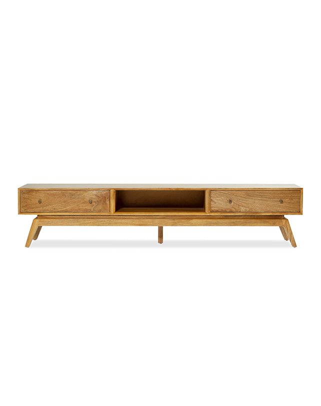 Sari Entertainment Unit Open Middle Shelf - Furniture - Republic Home