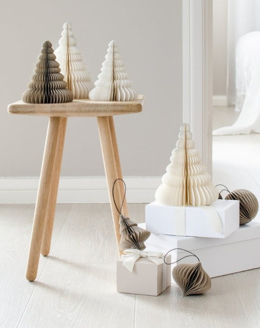 Tree Standing Off - White with Silver Glitter Edge - Homewares - Republic Home