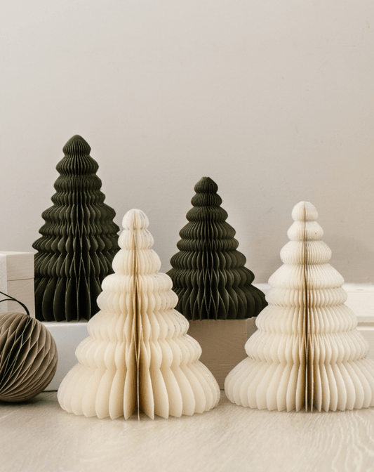 Tree Standing Olive Green with Silver Glitter Edge - Homewares - Republic Home