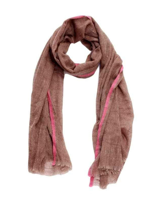 100% Cashmere scarf (brown/pink) - Fashion - Republic Home