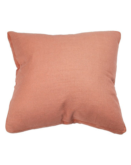 Essential Rose Ginger Natural Linen Velvet Gusset Cushion 60x60 - Republic Home - Cushion