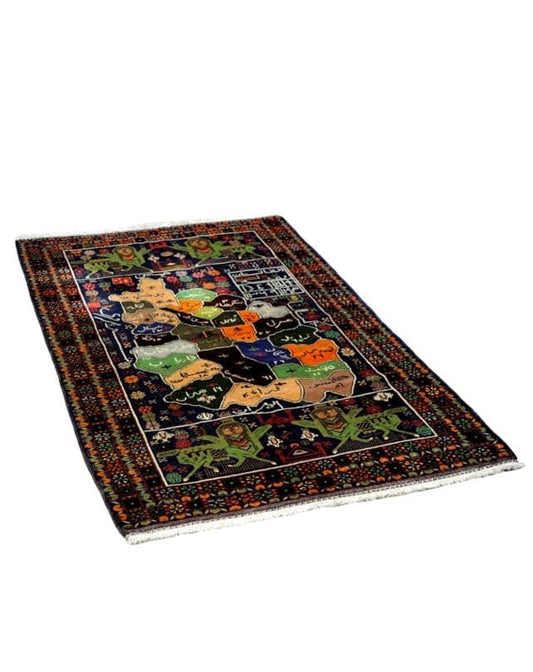 Balouch Herat Rug (Map) 209x122cm - Rugs - Republic Home