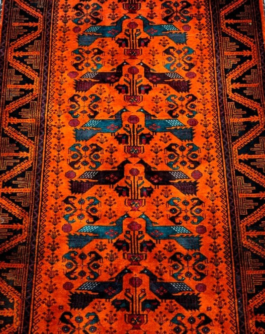 Balouch Peacock Rug 295x135cm - Rugs - Republic Home