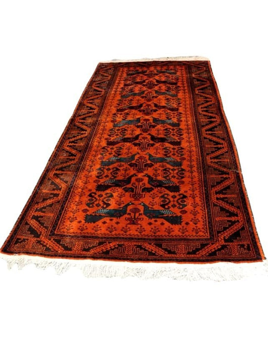 Balouch Peacock Rug 295x135cm - Rugs - Republic Home