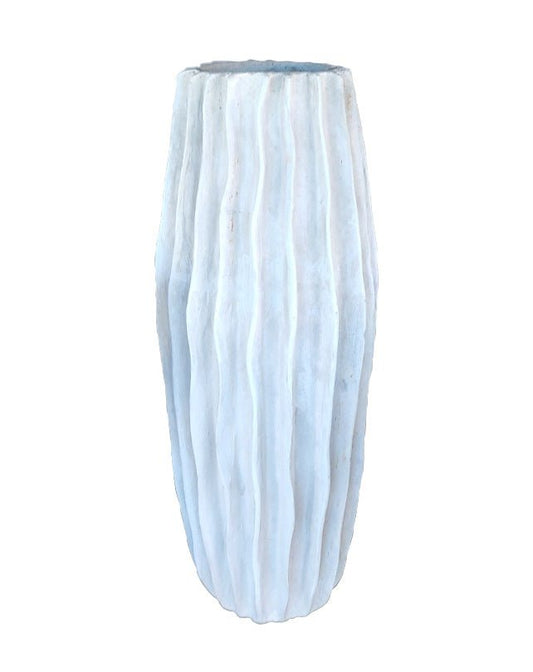 Cactus X - Tall Ribbed Pot - Grey - Homewares - Republic Home