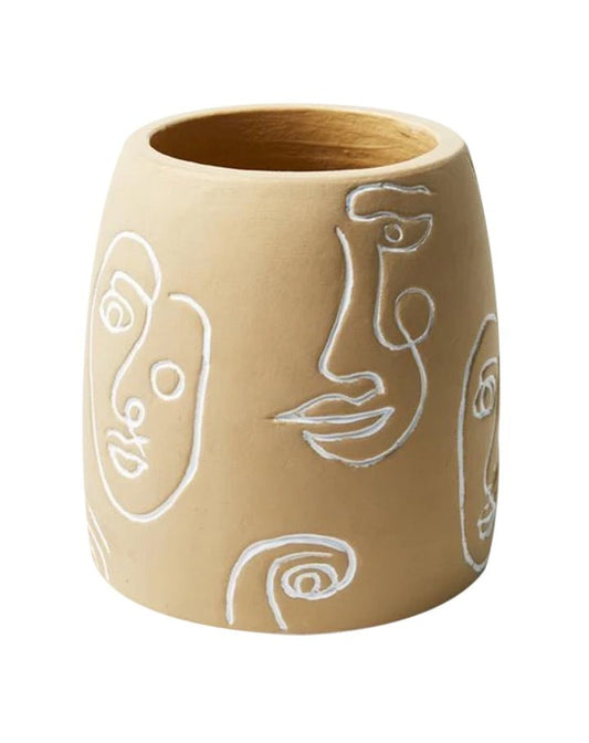 Contour Face Vase - Gold - Homewares - Republic Home