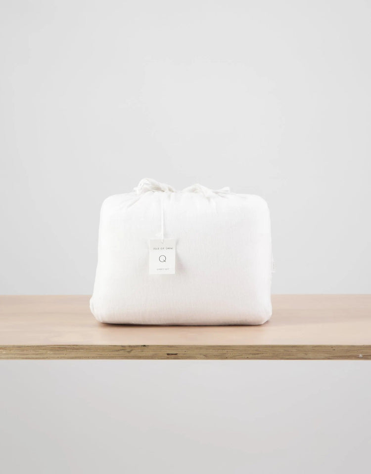 European Linen Sheet Set — White - Sheets - Republic Home