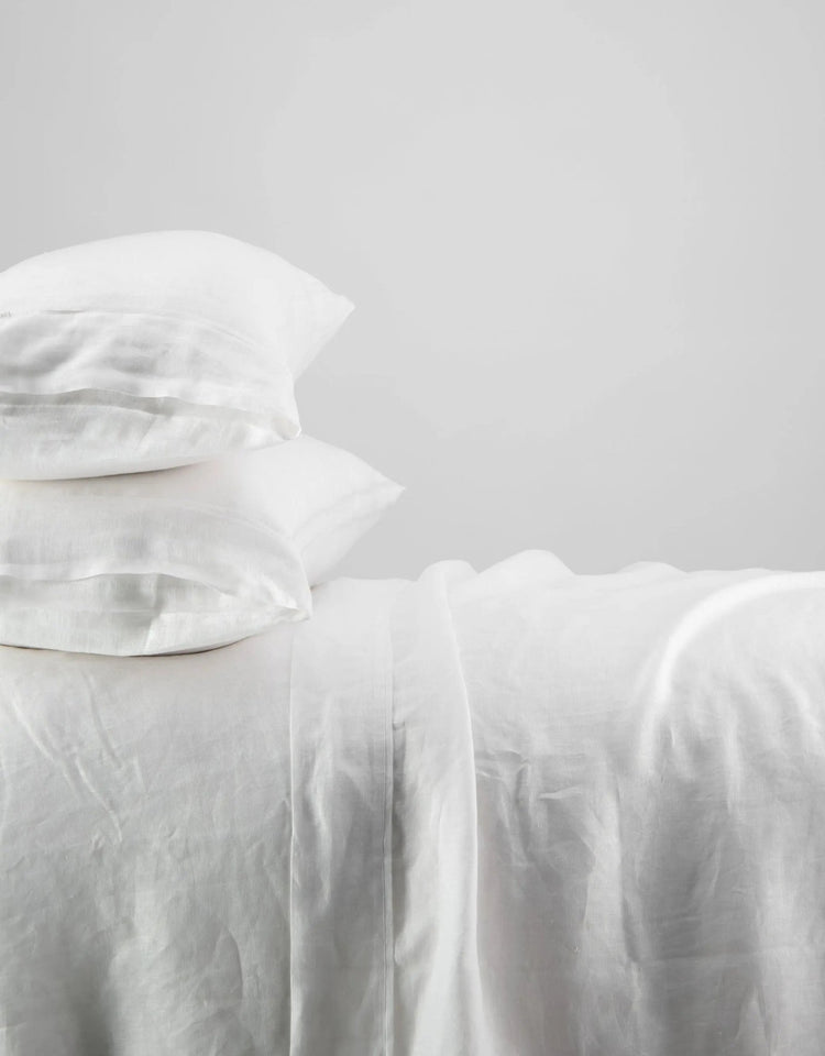 European Linen Sheet Set — White - Sheets - Republic Home