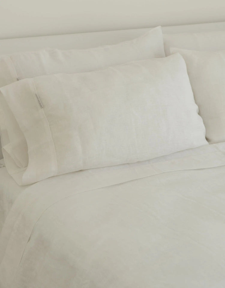 European Linen Sheet Set — White - Sheets - Republic Home