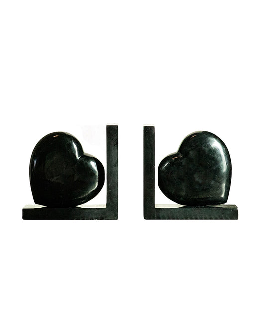 Heart Shaped Bookend Pair