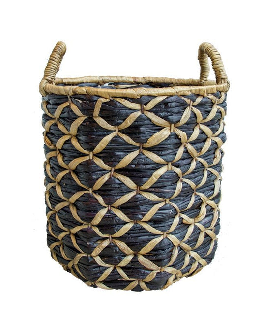 Kawung Basket - Black/Natural - Homewares - Republic Home