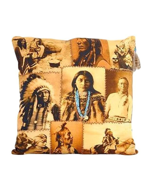 Native American Montage cushion - with Turquoise Beads - Cushion - Republic Home