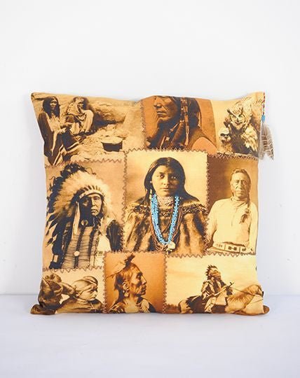 Native American Montage cushion - with Turquoise Beads - Cushion - Republic Home