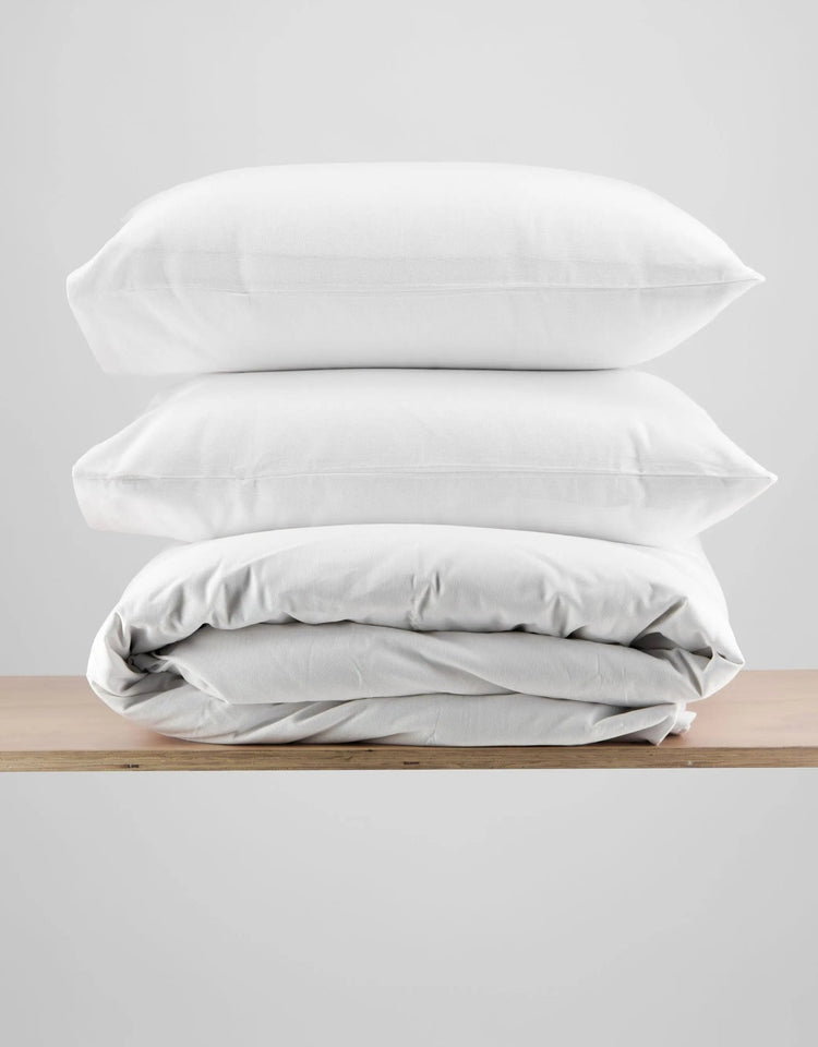 Organic Cotton Duvet Cover Set — White - Duvet Cover - Republic Home