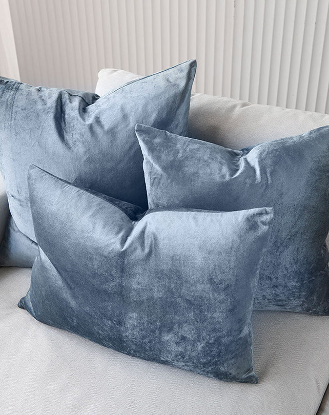 Precious Velvet Cushion 60x60 - Sapphire - Cushion - Republic Home