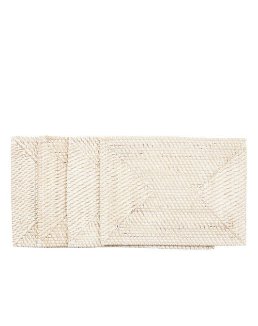 Whitewash Rattan Placemat - Rectangle - Homewares - Republic Home
