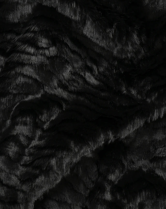Heirloom Faux Fur Cushion - Black Tiger 65x65