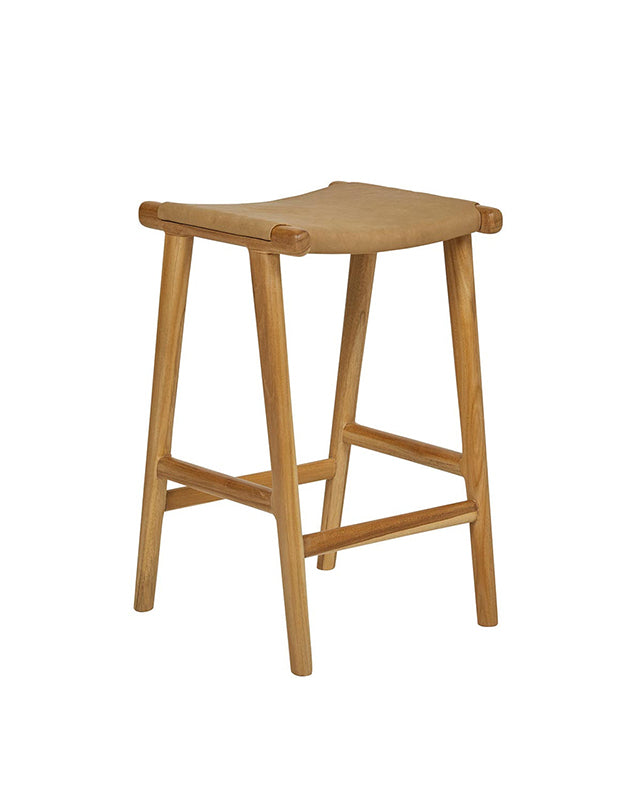 Jerry Counter Stool Flat Leather - Tan