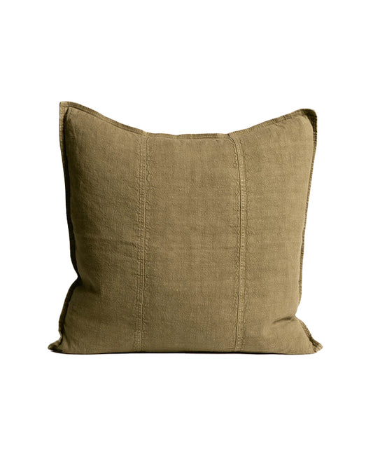 Luca Linen Cushion - Olive 60x60