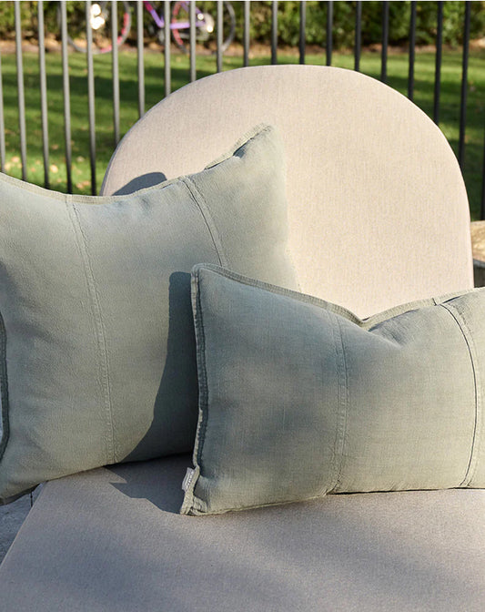 Luca Linen Outdoor Cushion - Pistachio 40x60