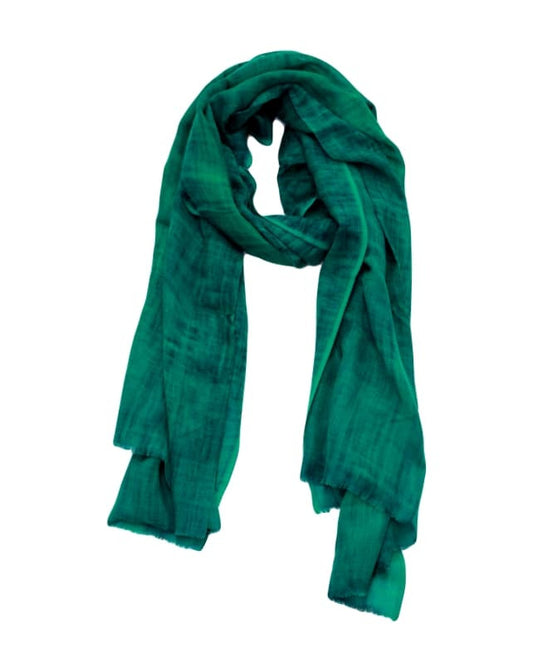 Stonewash wool scarf (Emerald)