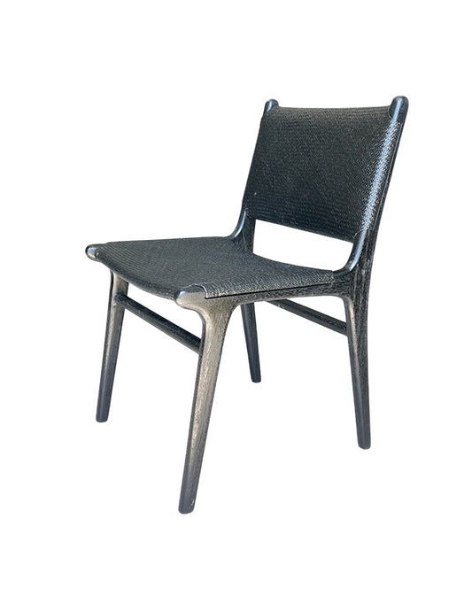 Maya Plush Dining Chair (Black Rattan)