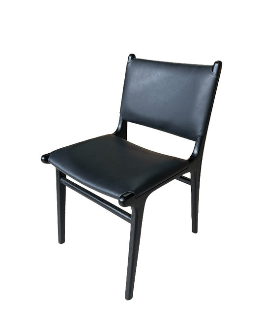 Maya Plush Dining Chair (Black on Black)