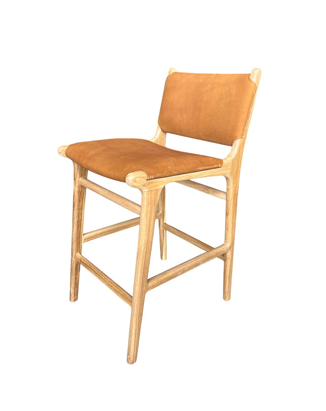 Maya Plush Counter Stool with Back