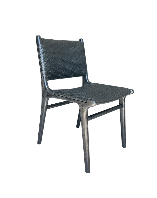 Maya Plush Dining Chair (Black Rattan)