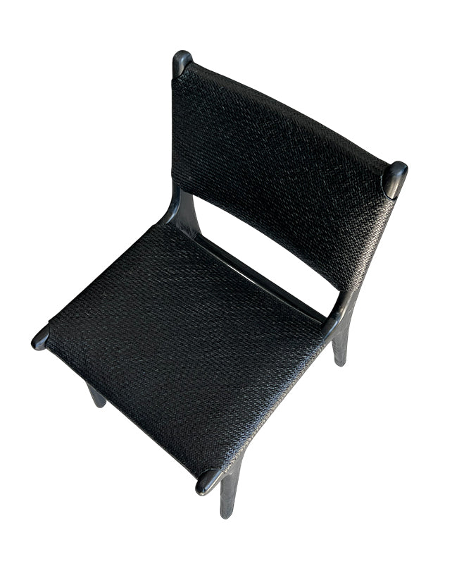 Maya Plush Dining Chair (Black Rattan)